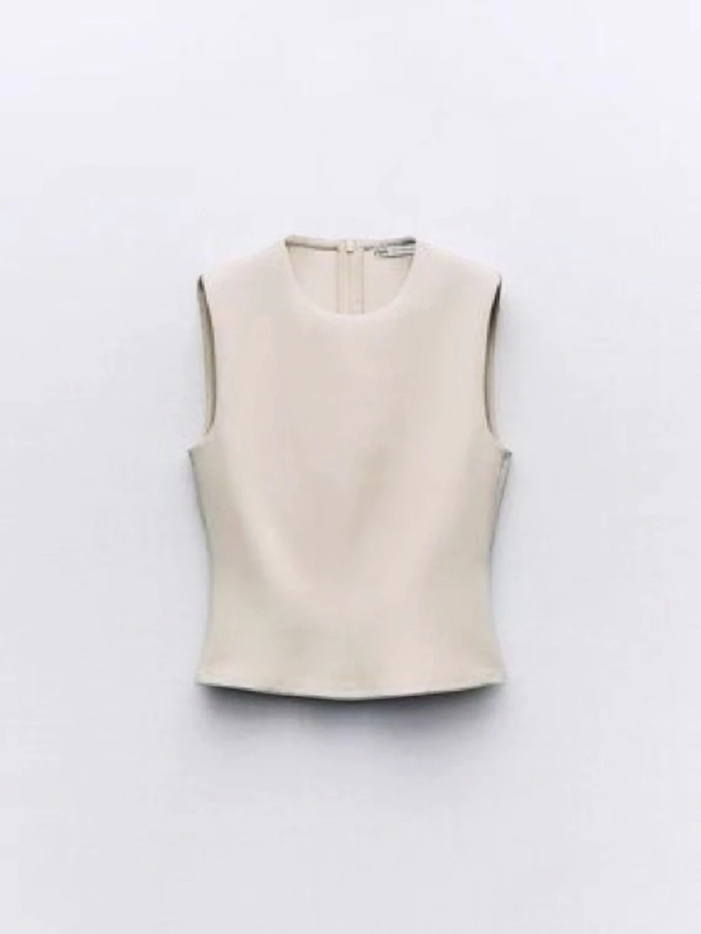 Zara Cream Sleeveless Tank Top Like New